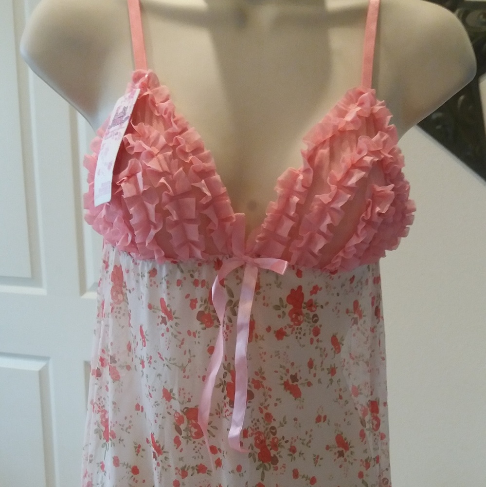Sexy lingerie.  Sheer with ruffles.